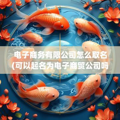 电子商务有限公司怎么取名(可以起名为电子商贸公司吗知乎)