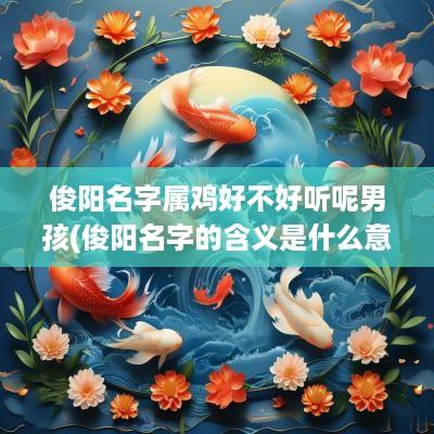 俊阳名字属鸡好不好听呢男孩(俊阳名字的含义是什么意思)