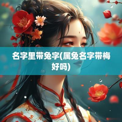 名字里带兔字(属兔名字带梅好吗)