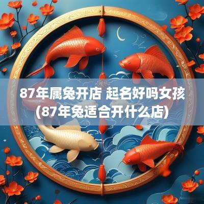 87年属兔开店 起名好吗女孩(87年兔适合开什么店)