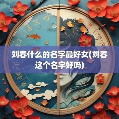 刘春什么的名字最好女(刘春这个名字好吗)