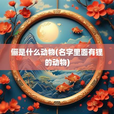 俪是什么动物(名字里面有狸的动物)