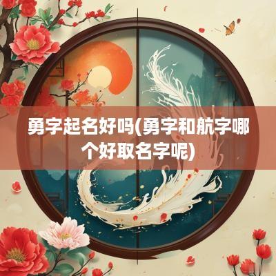 勇字起名好吗(勇字和航字哪个好取名字呢)