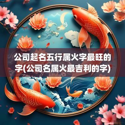 公司起名五行属火字最旺的字(公司名属火最吉利的字)