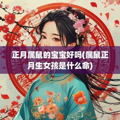正月属鼠的宝宝好吗(属鼠正月生女孩是什么命)
