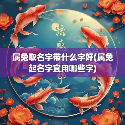 属兔取名字带什么字好(属兔起名字宜用哪些字)