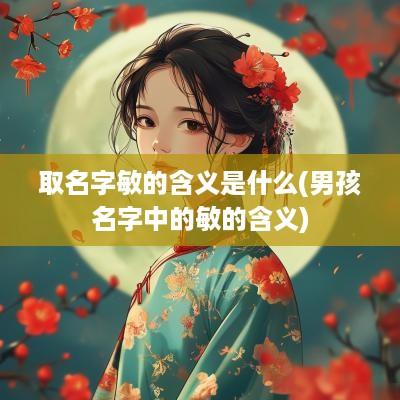 取名字敏的含义是什么(男孩名字中的敏的含义)