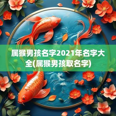 属猴男孩名字2025年名字大全(属猴男孩取名字)