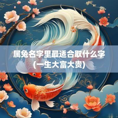 属兔名字里最适合取什么字(一生大富大贵)
