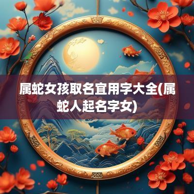 属蛇女孩取名宜用字大全(属蛇人起名字女)