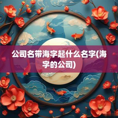 公司名带海字起什么名字(海字的公司)