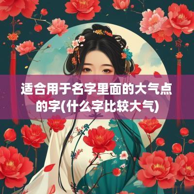 适合用于名字里面的大气点的字(什么字比较大气)