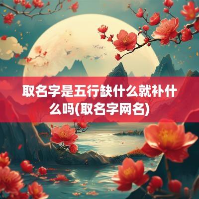 取名字是五行缺什么就补什么吗(取名字网名)