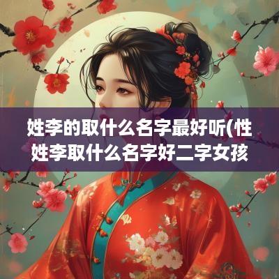 姓李的取什么名字最好听(性姓李取什么名字好二字女孩)