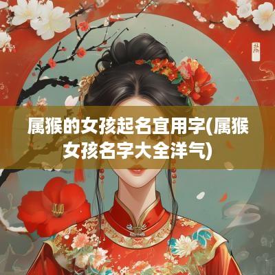属猴的女孩起名宜用字(属猴女孩名字大全洋气)