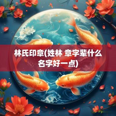 林氏印章(姓林 章字辈什么名字好一点)