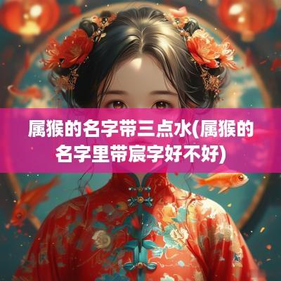 属猴的名字带三点水(属猴的名字里带宸字好不好)