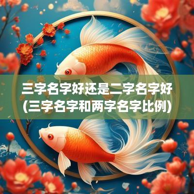 三字名字好还是二字名字好(三字名字和两字名字比例)