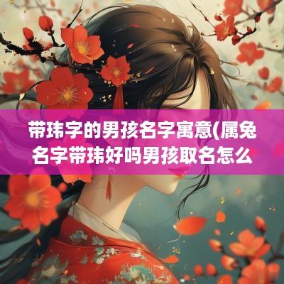 带玮字的男孩名字寓意(属兔名字带玮好吗男孩取名怎么样)