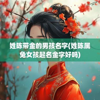 姓陈带金的男孩名字(姓陈属兔女孩起名金字好吗)
