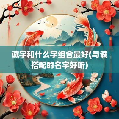 诚字和什么字组合最好(与诚搭配的名字好听)