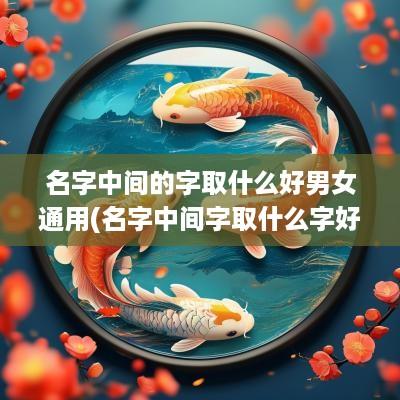 名字中间的字取什么好男女通用(名字中间字取什么字好)