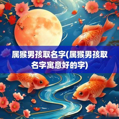 属猴男孩取名字(属猴男孩取名字寓意好的字)
