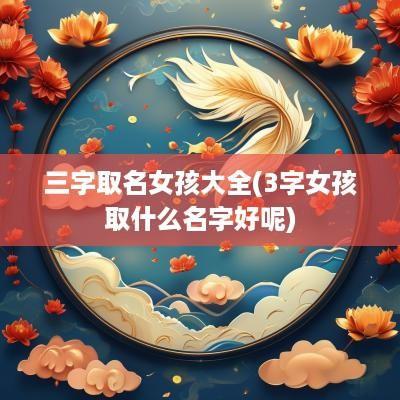三字取名女孩大全(3字女孩取什么名字好呢)