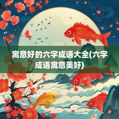 寓意好的六字成语大全(六字成语寓意美好)