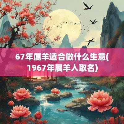 67年属羊适合做什么生意(1967年属羊人取名)