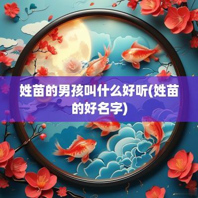 姓苗的男孩叫什么好听(姓苗的好名字)