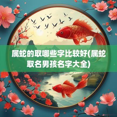 属蛇的取哪些字比较好(属蛇取名男孩名字大全)