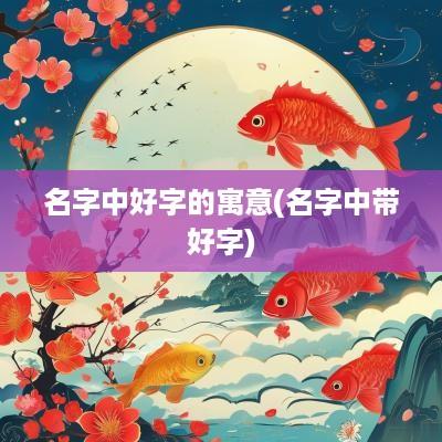 名字中好字的寓意(名字中带好字)