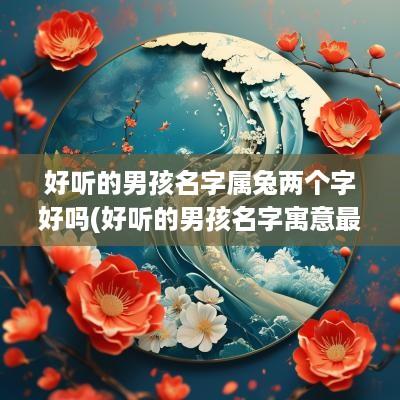 好听的男孩名字属兔两个字好吗(好听的男孩名字寓意最好)