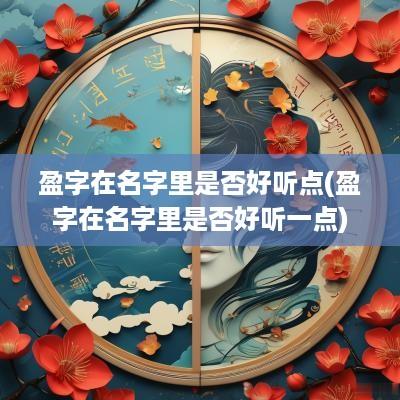 盈字在名字里是否好听点(盈字在名字里是否好听一点)