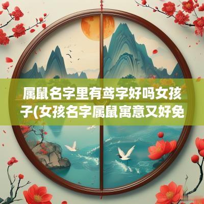属鼠名字里有鸢字好吗女孩子(女孩名字属鼠寓意又好免费)