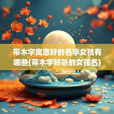 带木字寓意好的名字女孩有哪些(带木字好听的女孩名)