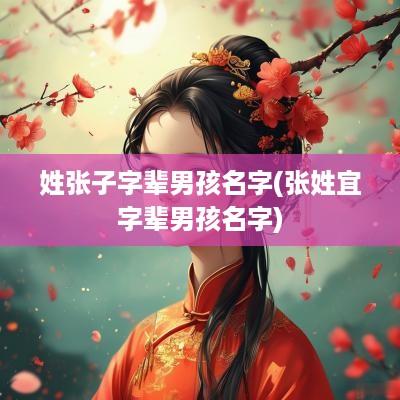 姓张子字辈男孩名字(张姓宜字辈男孩名字)