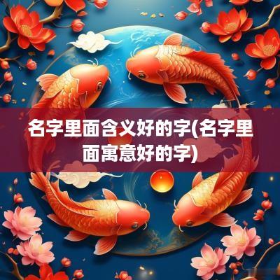 名字里面含义好的字(名字里面寓意好的字)