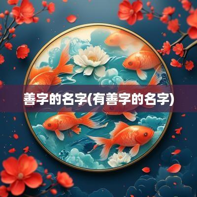 善字的名字(有善字的名字)