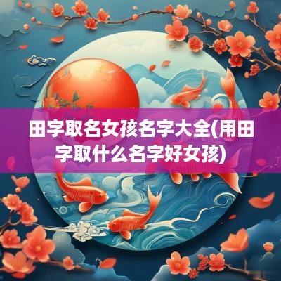田字取名女孩名字大全(用田字取什么名字好女孩)