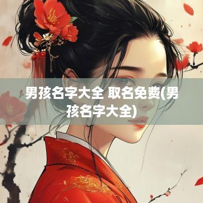 男孩名字大全 取名免费(男孩名字大全)
