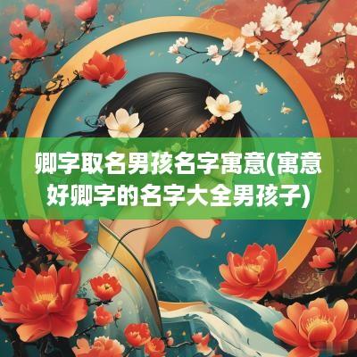 卿字取名男孩名字寓意(寓意好卿字的名字大全男孩子)