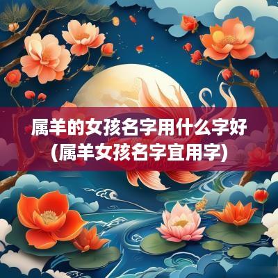 属羊的女孩名字用什么字好(属羊女孩名字宜用字)