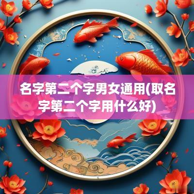 名字第二个字男女通用(取名字第二个字用什么好)