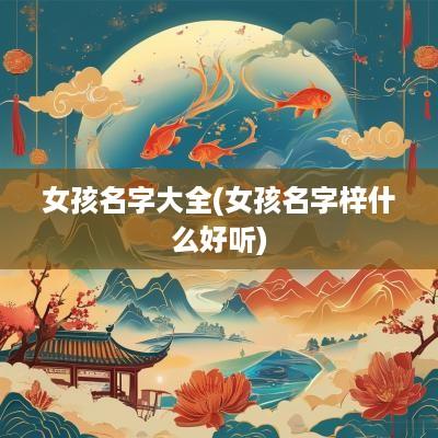 女孩名字大全(女孩名字梓什么好听)