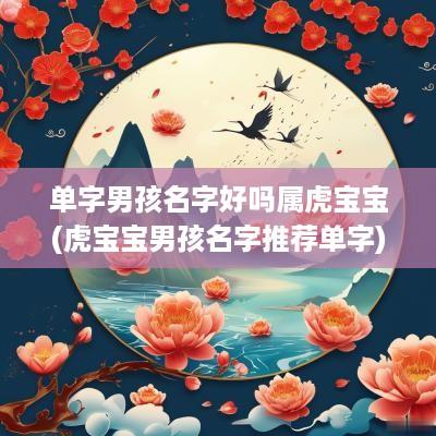 单字男孩名字好吗属虎宝宝(虎宝宝男孩名字推荐单字)