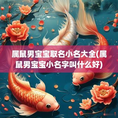 属鼠男宝宝取名小名大全(属鼠男宝宝小名字叫什么好)
