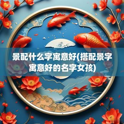 景配什么字寓意好(搭配景字寓意好的名字女孩)
