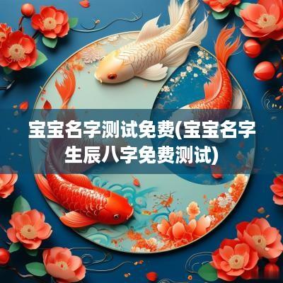 宝宝名字测试免费(宝宝名字生辰八字免费测试)